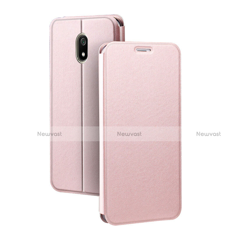 Leather Case Stands Flip Cover L04 Holder for Xiaomi Redmi 8A Rose Gold