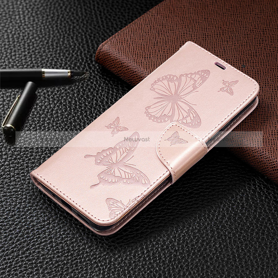 Leather Case Stands Flip Cover L04 Holder for Xiaomi Redmi 9 Activ Rose Gold