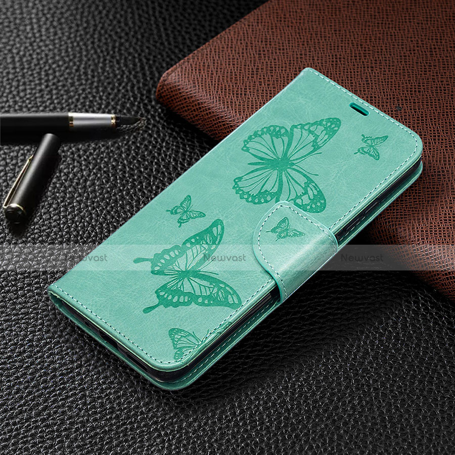 Leather Case Stands Flip Cover L04 Holder for Xiaomi Redmi 9 India Matcha Green