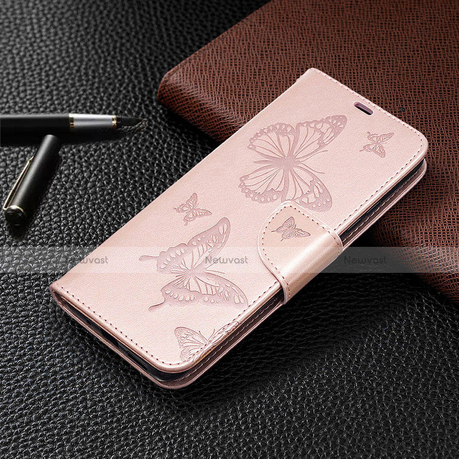 Leather Case Stands Flip Cover L04 Holder for Xiaomi Redmi 9 India Rose Gold