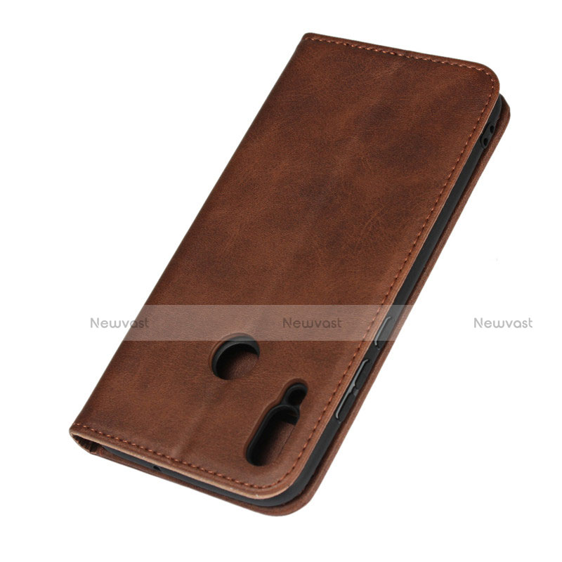 Leather Case Stands Flip Cover L05 for Huawei Honor 10 Lite Brown