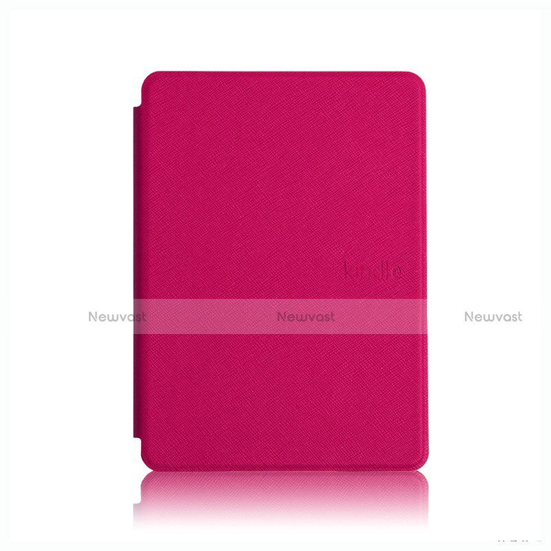 Leather Case Stands Flip Cover L05 Holder for Amazon Kindle Paperwhite 6 inch Hot Pink