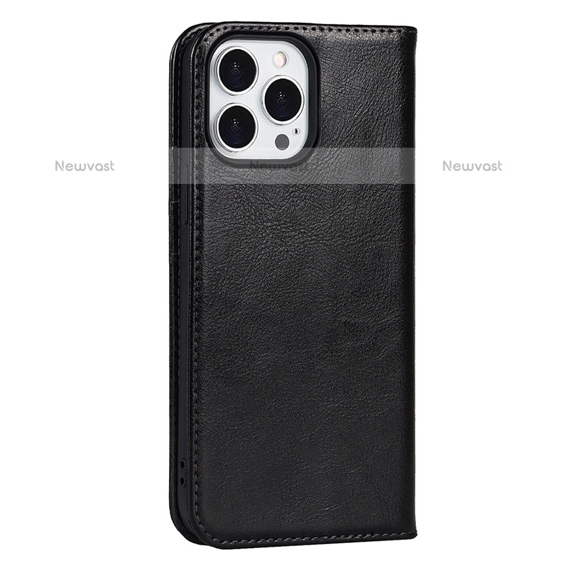 Leather Case Stands Flip Cover L05 Holder for Apple iPhone 15 Pro