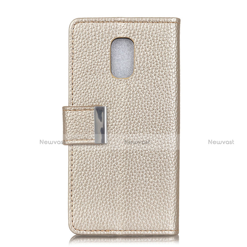 Leather Case Stands Flip Cover L05 Holder for Asus ZenFone V Live Gold