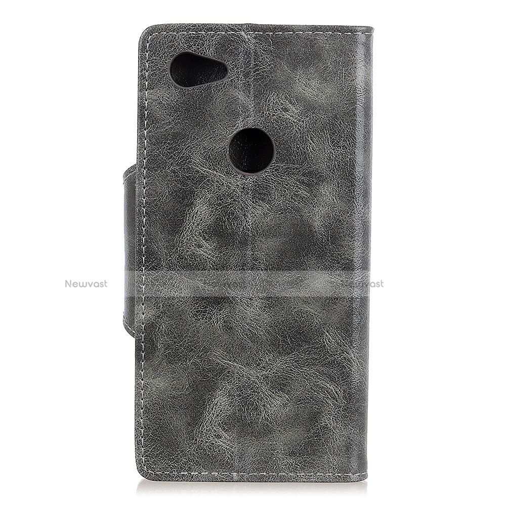 Leather Case Stands Flip Cover L05 Holder for Google Pixel 3a XL Gray