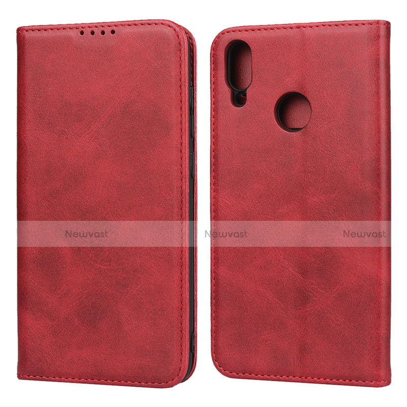 Leather Case Stands Flip Cover L05 Holder for Huawei Enjoy 9 Red