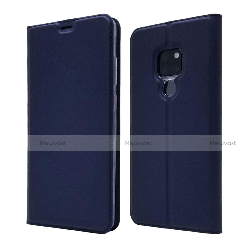 Leather Case Stands Flip Cover L05 Holder for Huawei Mate 20 Blue