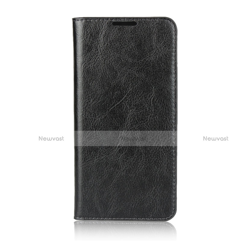 Leather Case Stands Flip Cover L05 Holder for Huawei Nova 4e Black