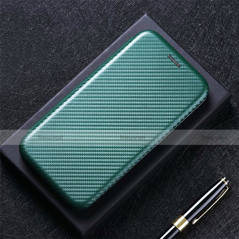 Leather Case Stands Flip Cover L05 Holder for Huawei Nova 8 Pro 5G Green