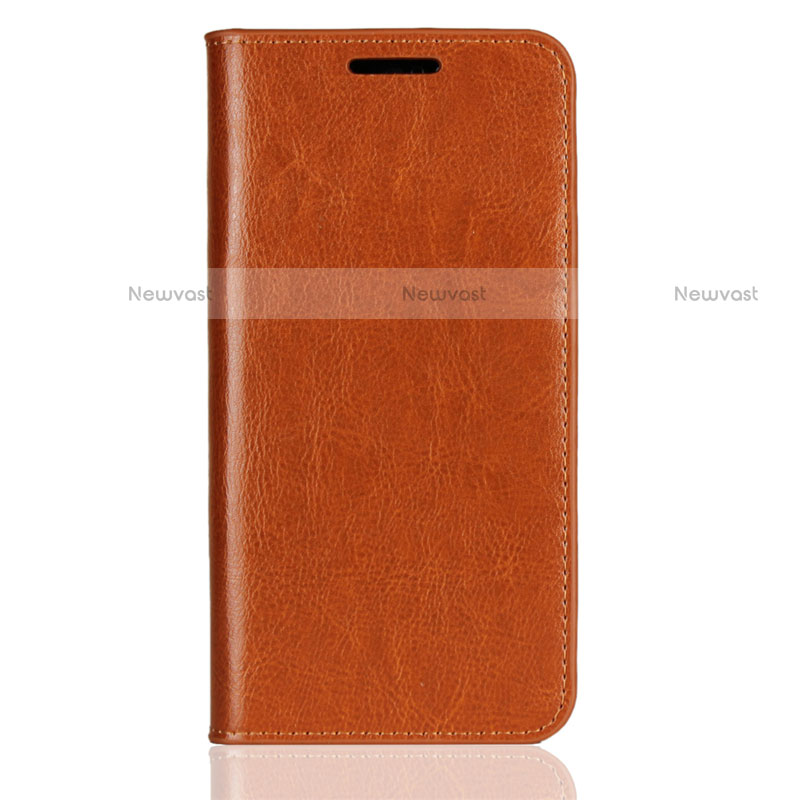 Leather Case Stands Flip Cover L05 Holder for Huawei P20 Lite Orange