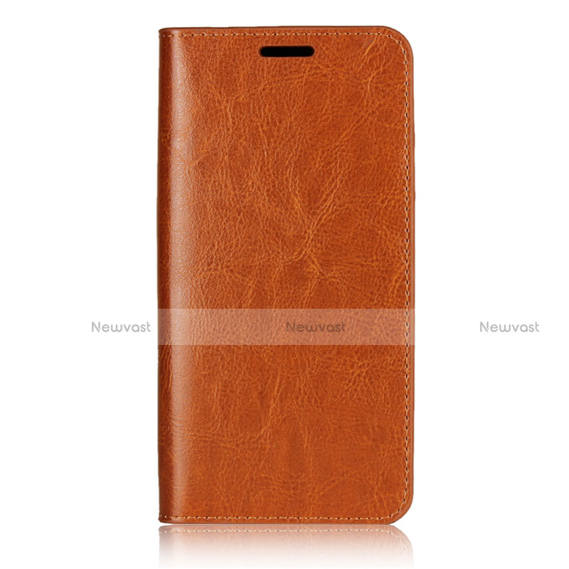 Leather Case Stands Flip Cover L05 Holder for Huawei P20 Orange