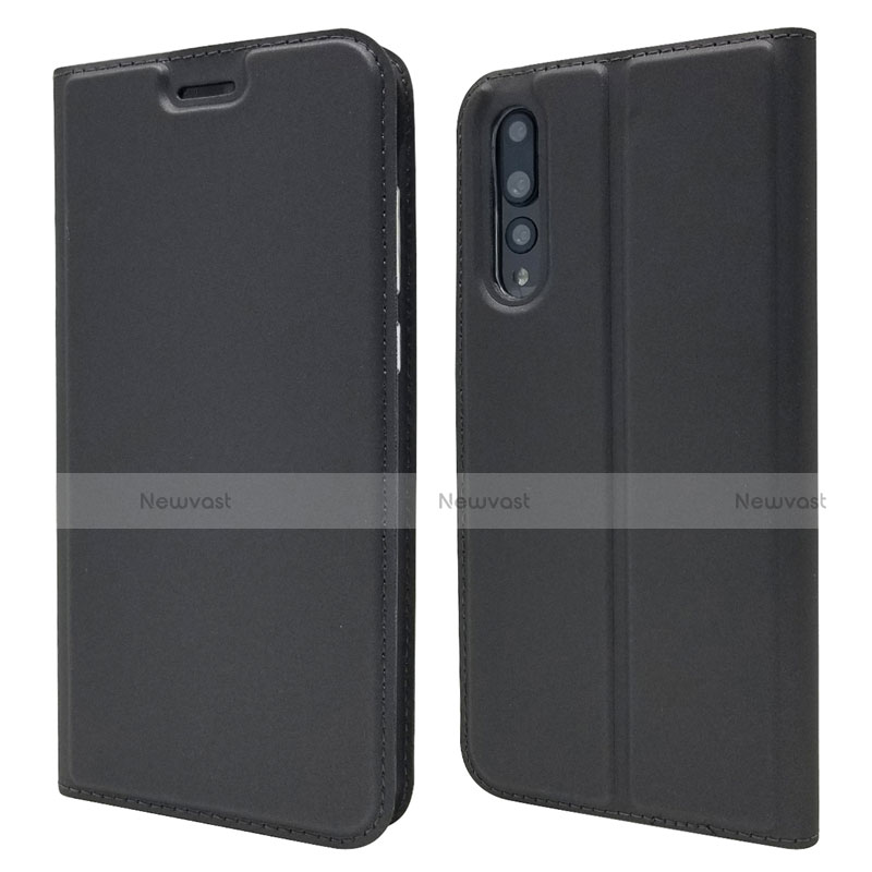 Leather Case Stands Flip Cover L05 Holder for Huawei P20 Pro Black