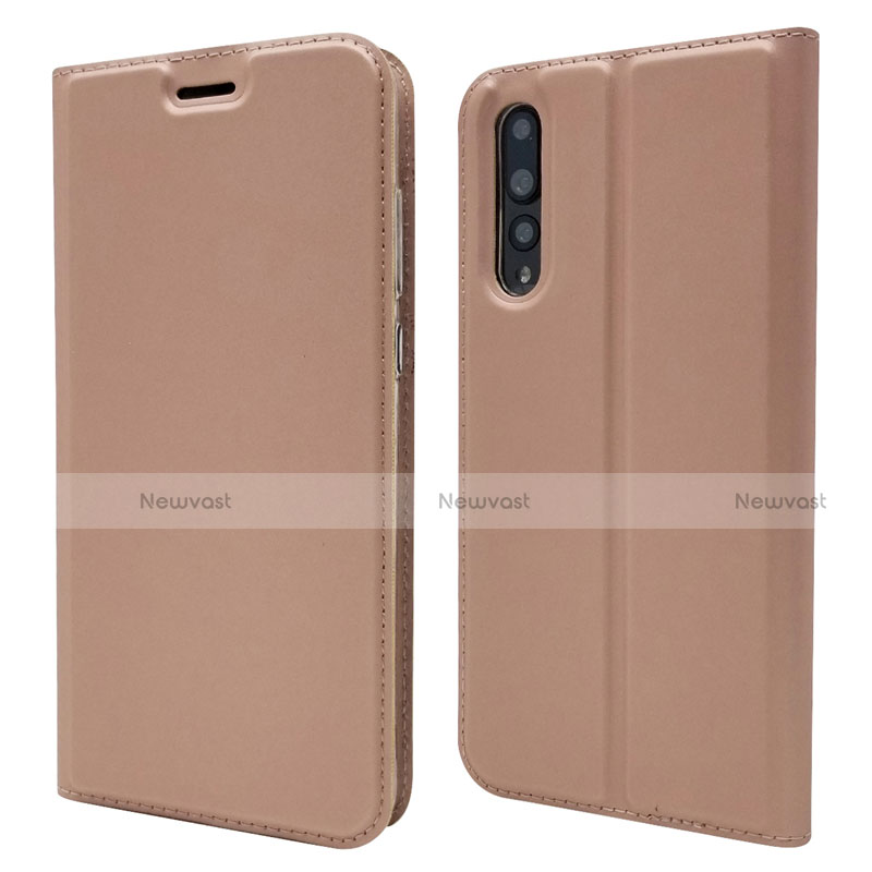 Leather Case Stands Flip Cover L05 Holder for Huawei P20 Pro Rose Gold