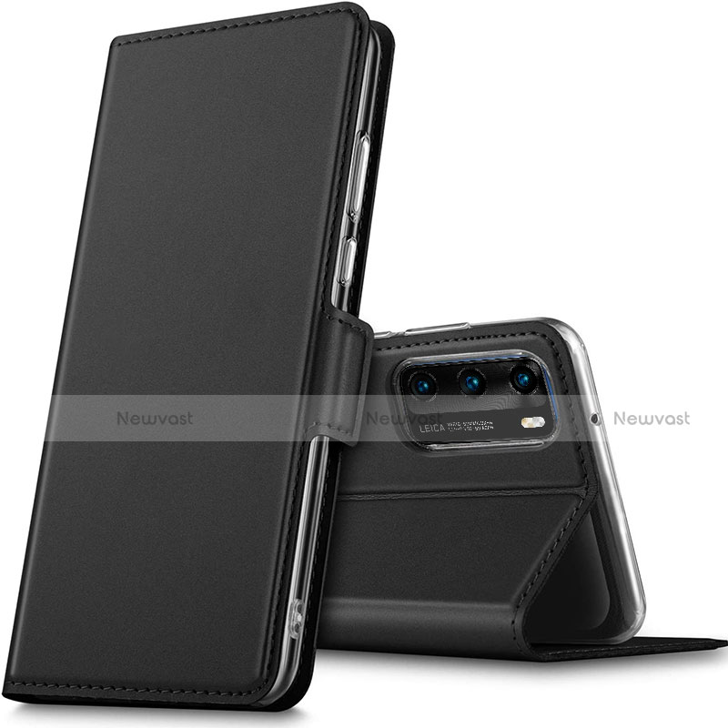 Leather Case Stands Flip Cover L05 Holder for Huawei P40 Black