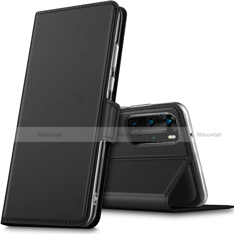 Leather Case Stands Flip Cover L05 Holder for Huawei P40 Pro Black