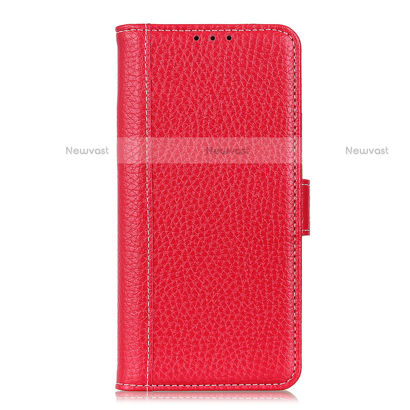 Leather Case Stands Flip Cover L05 Holder for LG Velvet 5G Red