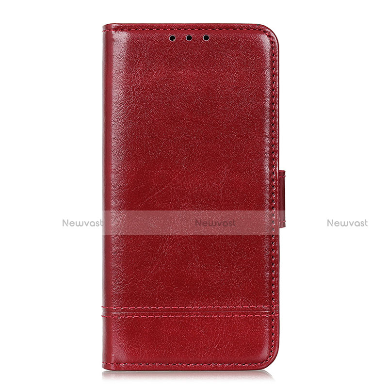 Leather Case Stands Flip Cover L05 Holder for Motorola Moto G Fast Red