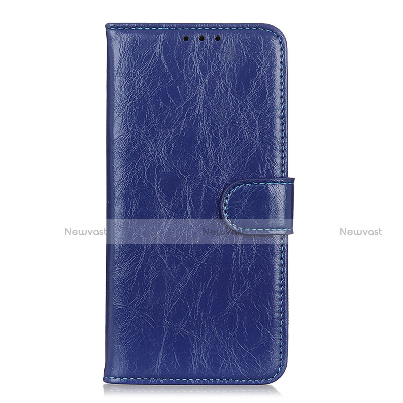 Leather Case Stands Flip Cover L05 Holder for Nokia C3 Blue