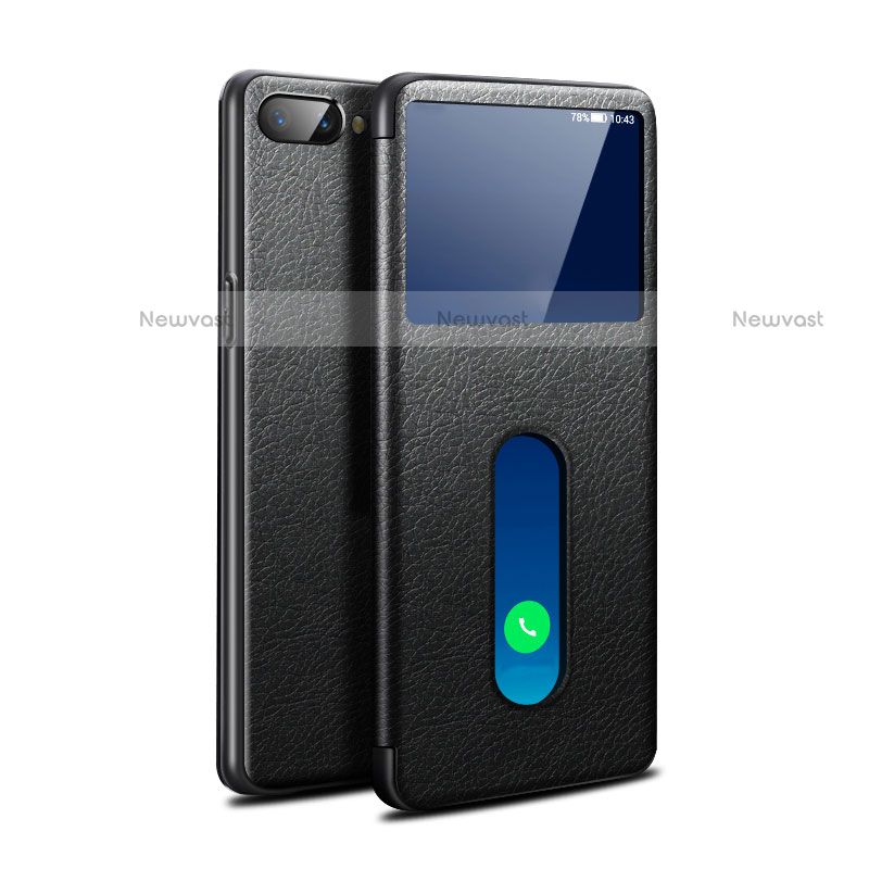 Leather Case Stands Flip Cover L05 Holder for Oppo A12e