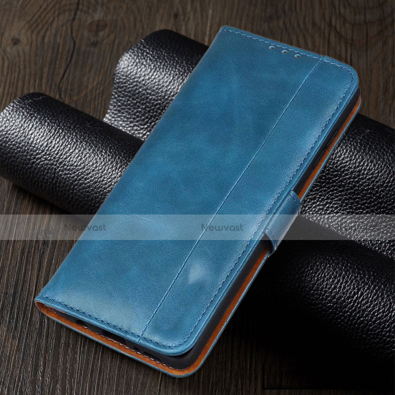 Leather Case Stands Flip Cover L05 Holder for Oppo A92s 5G Sky Blue