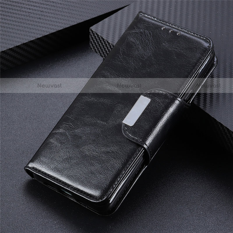 Leather Case Stands Flip Cover L05 Holder for Realme C11 Black