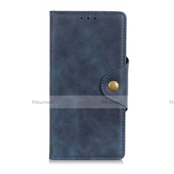 Leather Case Stands Flip Cover L05 Holder for Samsung Galaxy A31 Blue