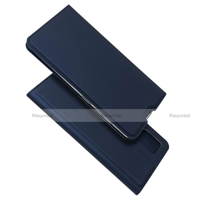 Leather Case Stands Flip Cover L05 Holder for Samsung Galaxy A51 4G Blue