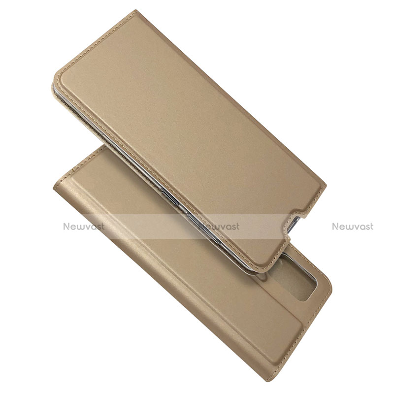 Leather Case Stands Flip Cover L05 Holder for Samsung Galaxy A51 4G Gold