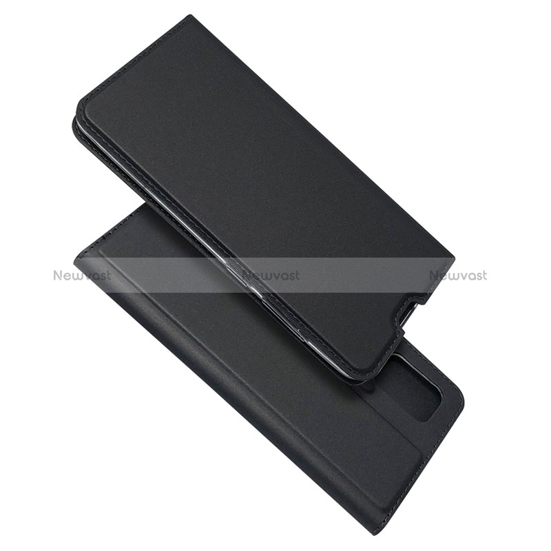 Leather Case Stands Flip Cover L05 Holder for Samsung Galaxy M40S Black