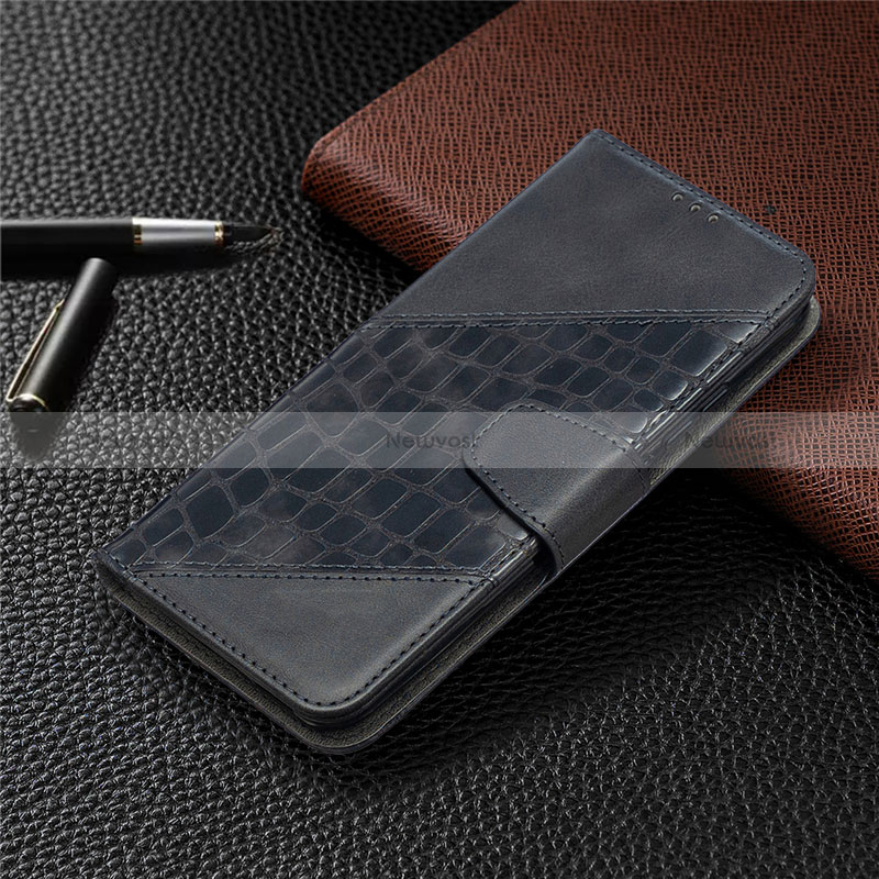 Leather Case Stands Flip Cover L05 Holder for Xiaomi POCO C3 Black