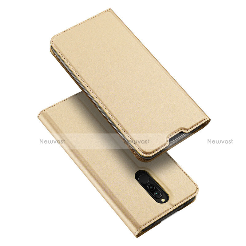 Leather Case Stands Flip Cover L05 Holder for Xiaomi Redmi 8 Gold