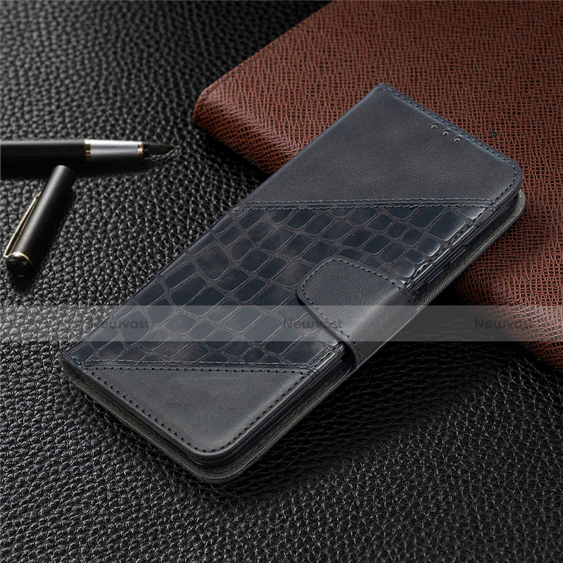 Leather Case Stands Flip Cover L05 Holder for Xiaomi Redmi 9 India Black