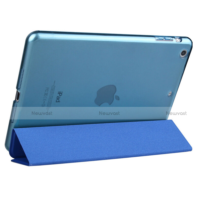 Leather Case Stands Flip Cover L06 for Apple iPad Mini 2 Blue