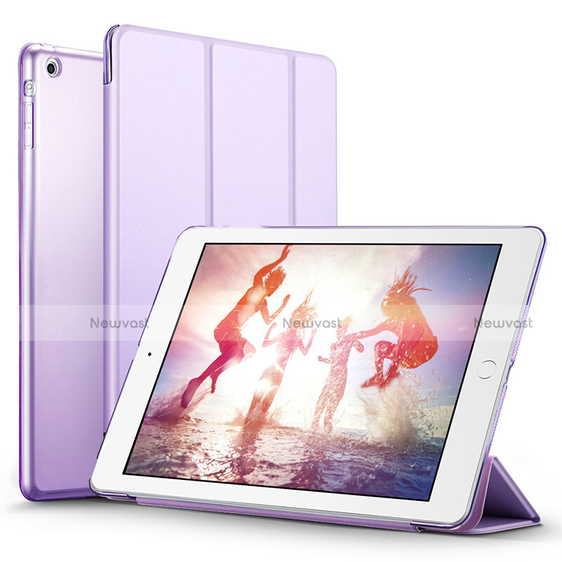 Leather Case Stands Flip Cover L06 for Apple iPad Mini 2 Purple