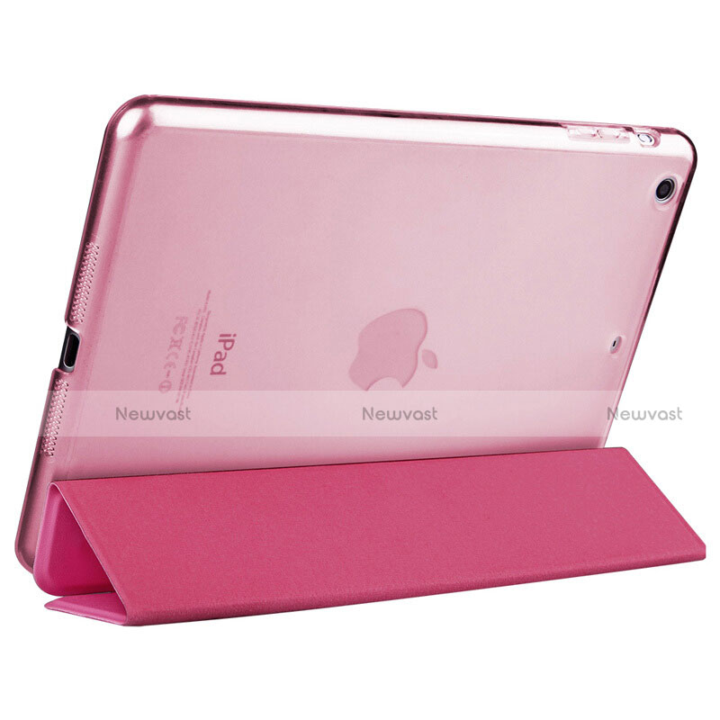 Leather Case Stands Flip Cover L06 for Apple iPad Mini 3 Hot Pink