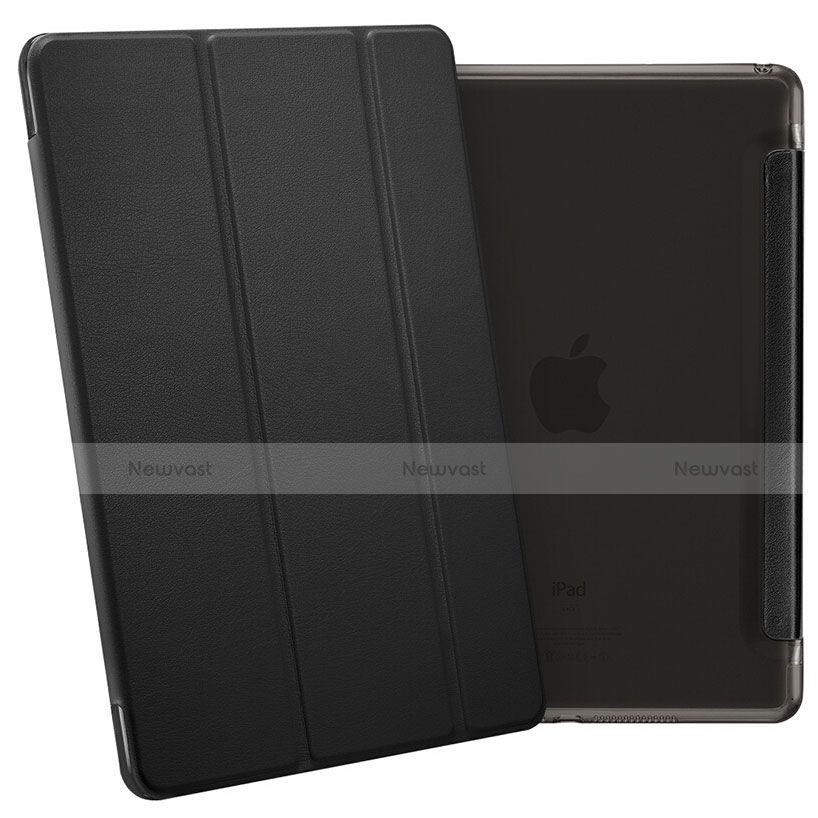 Leather Case Stands Flip Cover L06 for Apple iPad Mini 4 Black