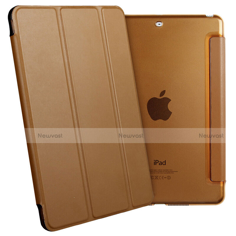 Leather Case Stands Flip Cover L06 for Apple iPad Mini Brown