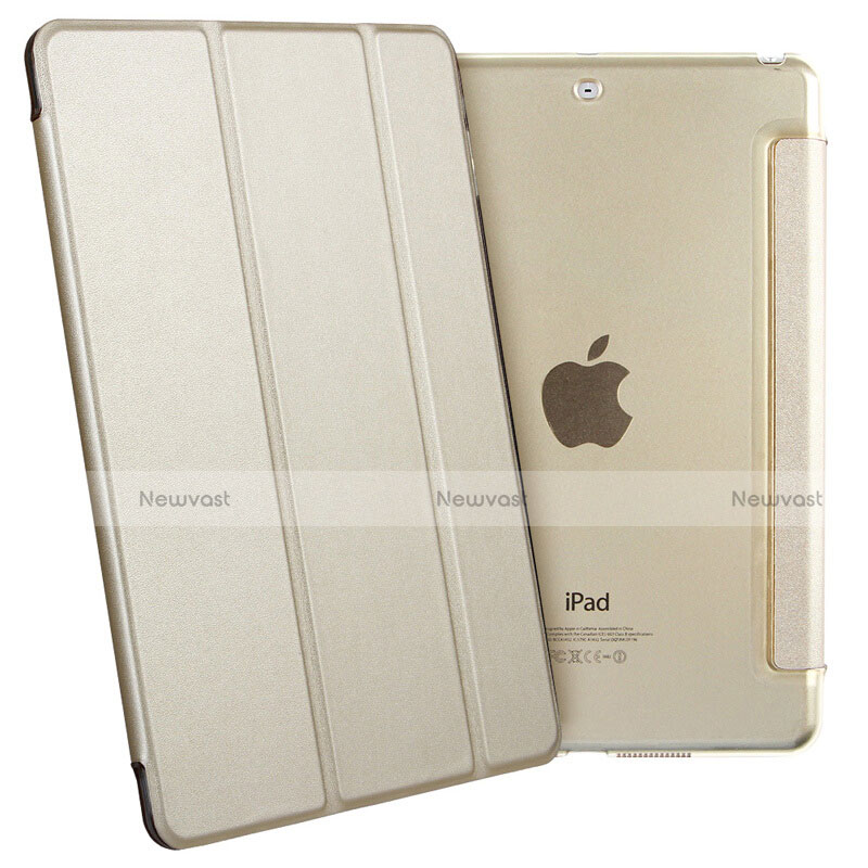 Leather Case Stands Flip Cover L06 for Apple iPad Mini Gold