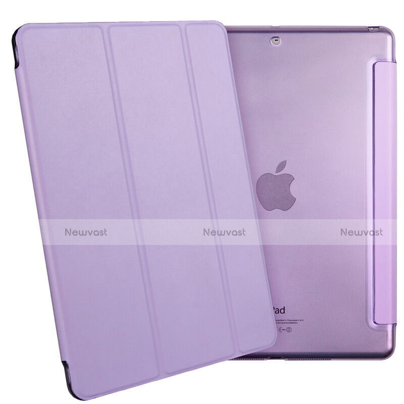 Leather Case Stands Flip Cover L06 for Apple iPad Mini Purple