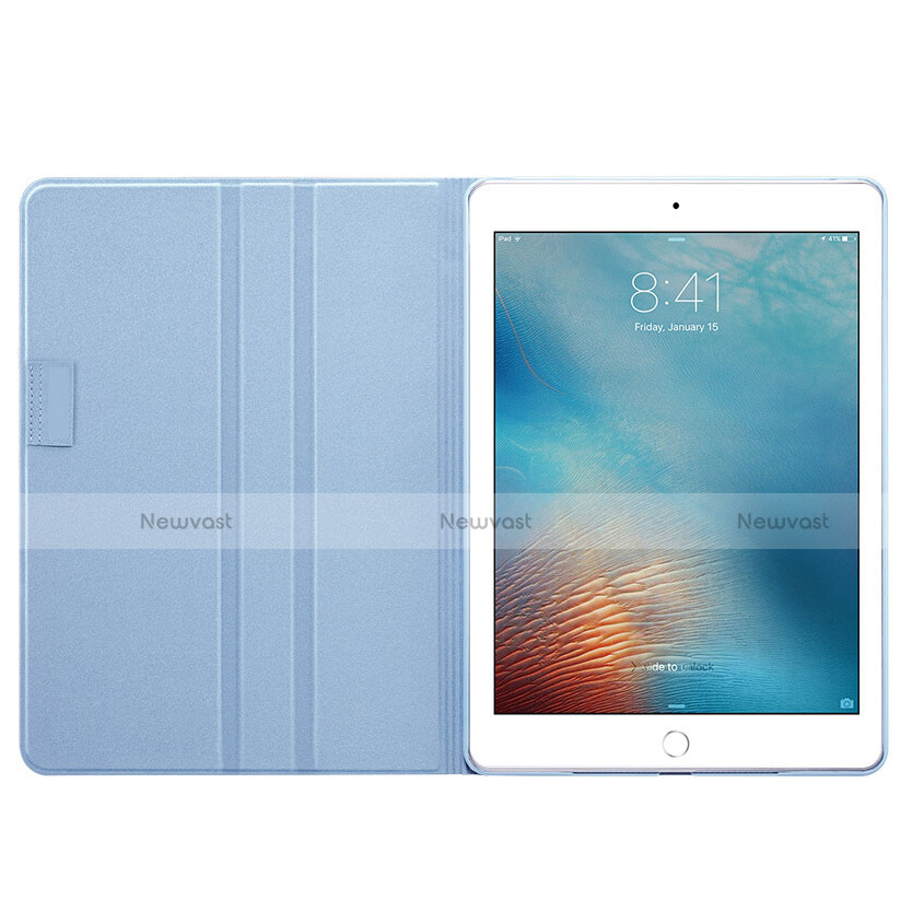 Leather Case Stands Flip Cover L06 for Apple iPad Pro 10.5 Sky Blue