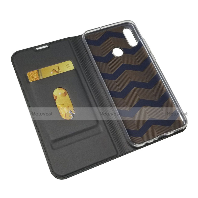 Leather Case Stands Flip Cover L06 for Huawei Honor 10 Lite Black