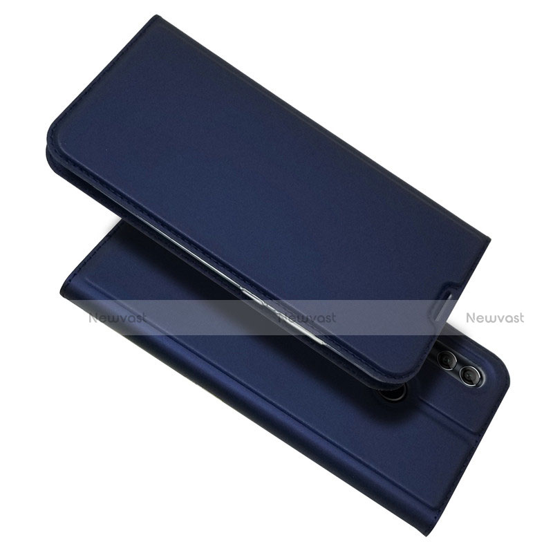 Leather Case Stands Flip Cover L06 for Huawei Honor 10 Lite Blue