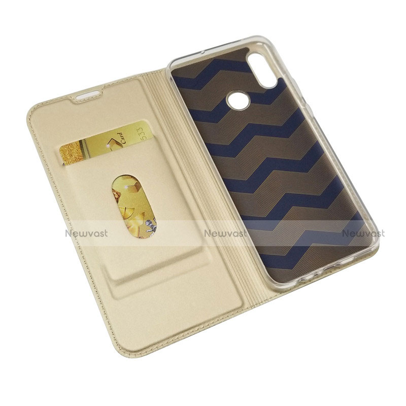 Leather Case Stands Flip Cover L06 for Huawei Honor 10 Lite Gold