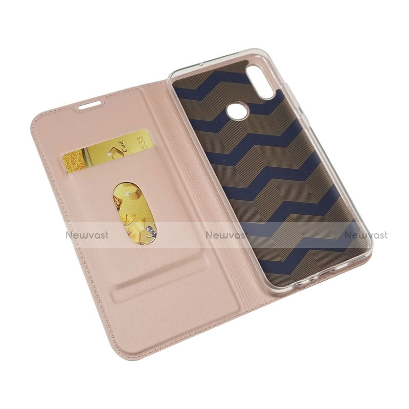 Leather Case Stands Flip Cover L06 for Huawei Honor 10 Lite Rose Gold