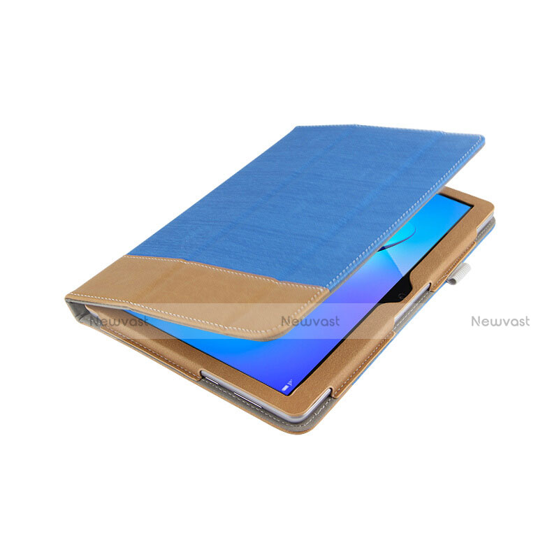 Leather Case Stands Flip Cover L06 for Huawei MediaPad T3 10 AGS-L09 AGS-W09 Blue