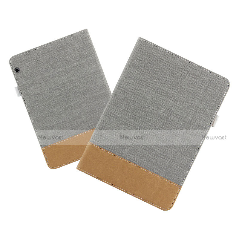 Leather Case Stands Flip Cover L06 for Huawei MediaPad T3 10 AGS-L09 AGS-W09 Gray