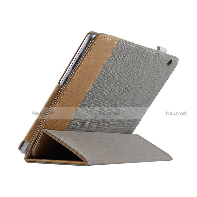 Leather Case Stands Flip Cover L06 for Huawei MediaPad T3 10 AGS-L09 AGS-W09 Gray