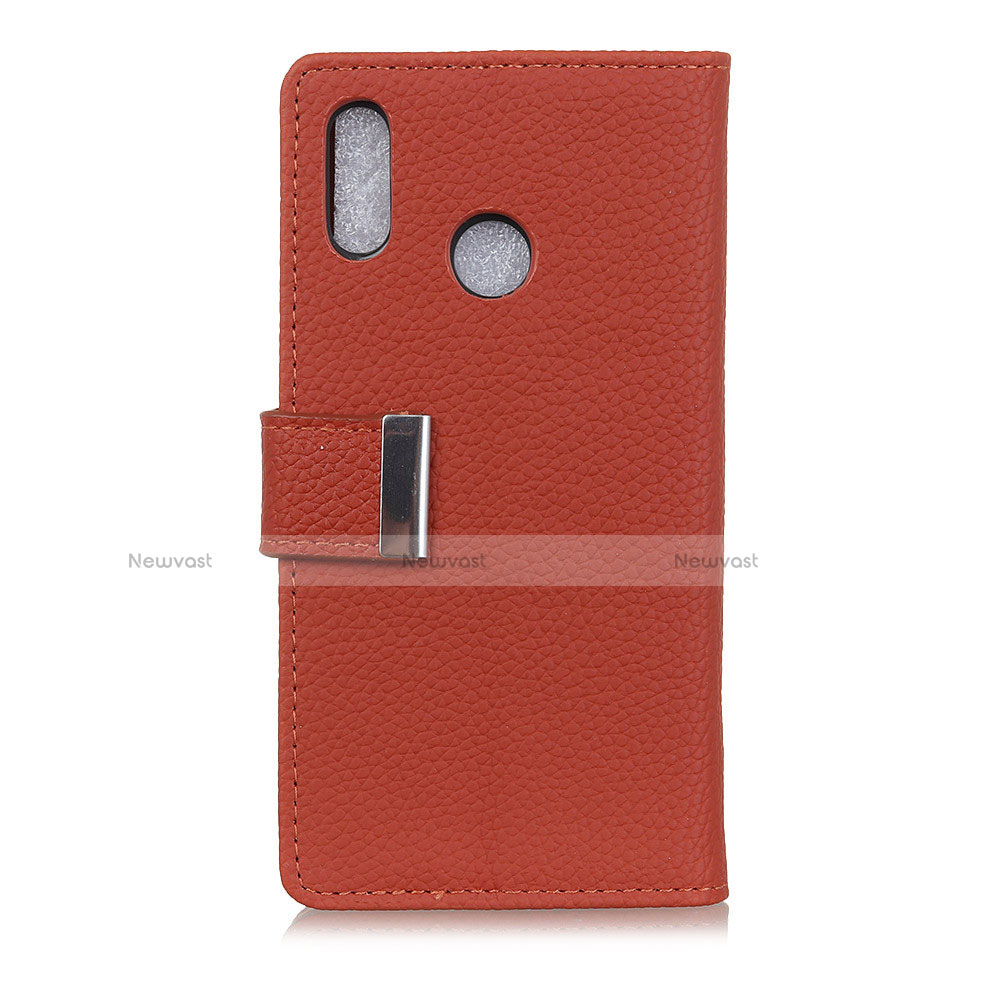 Leather Case Stands Flip Cover L06 Holder for Asus Zenfone 5 ZS620KL Red Wine