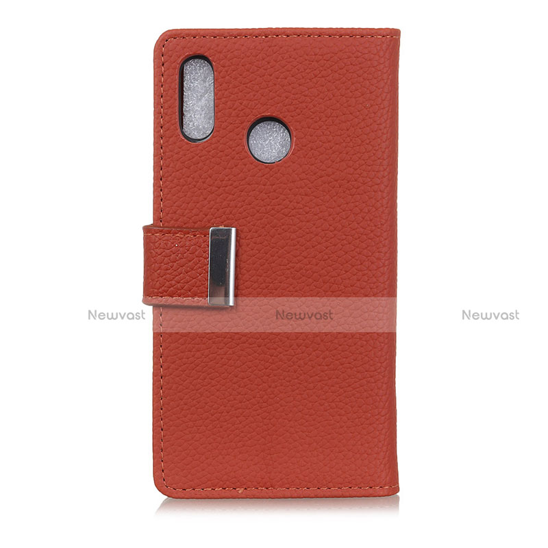 Leather Case Stands Flip Cover L06 Holder for Asus Zenfone Max ZB555KL Red Wine