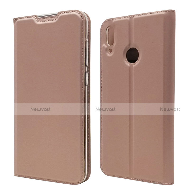 Leather Case Stands Flip Cover L06 Holder for Huawei Enjoy 9 Rose Gold